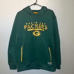NFL Green Bay Packers Men's Green Hoodie w/ Zip Up Pockets Size Large